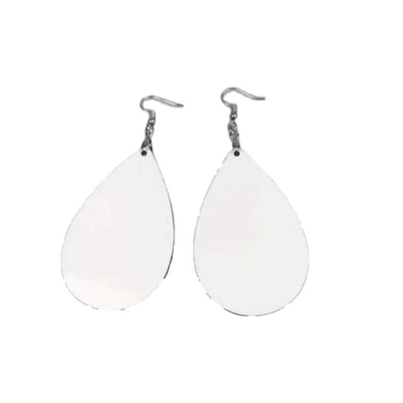 Halloween Western Ghost Teardrop Dangle Handmade Hook Earrings - Picture 2 of 3